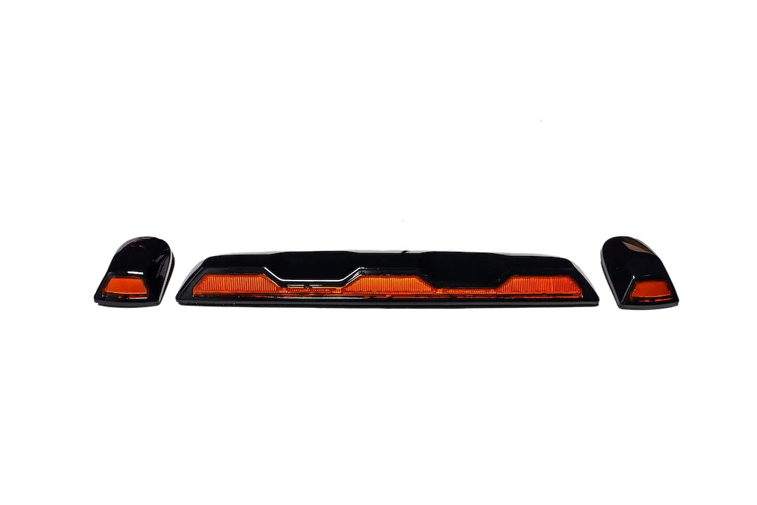 264158XAM – RECON ACCESS Roof Marker Light, Direct Fit OEM Style Amber Lens LED Amber Bulb With 1 Center Bar And 2 Si...